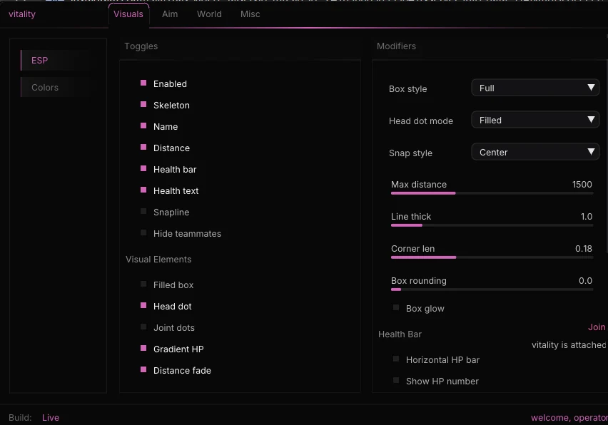 VITALITY Roblox скриншот 1