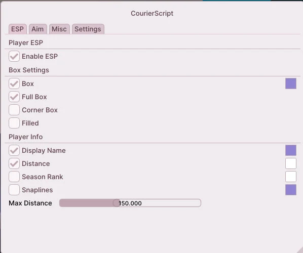 COURIERSCRIPT Fortnite скриншот 1