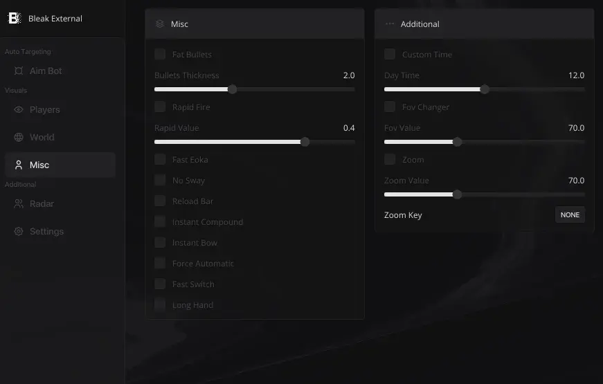 BLEAK cheat for Rust