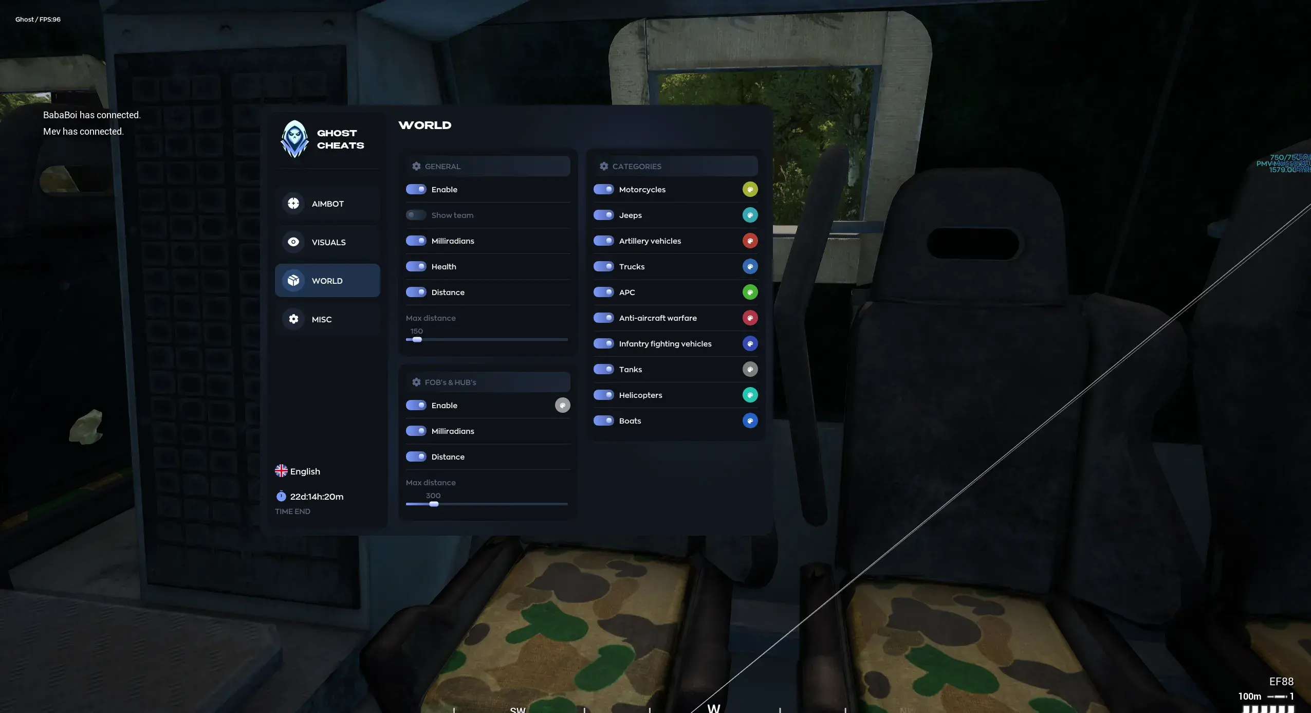 GHOST cheat for Squad