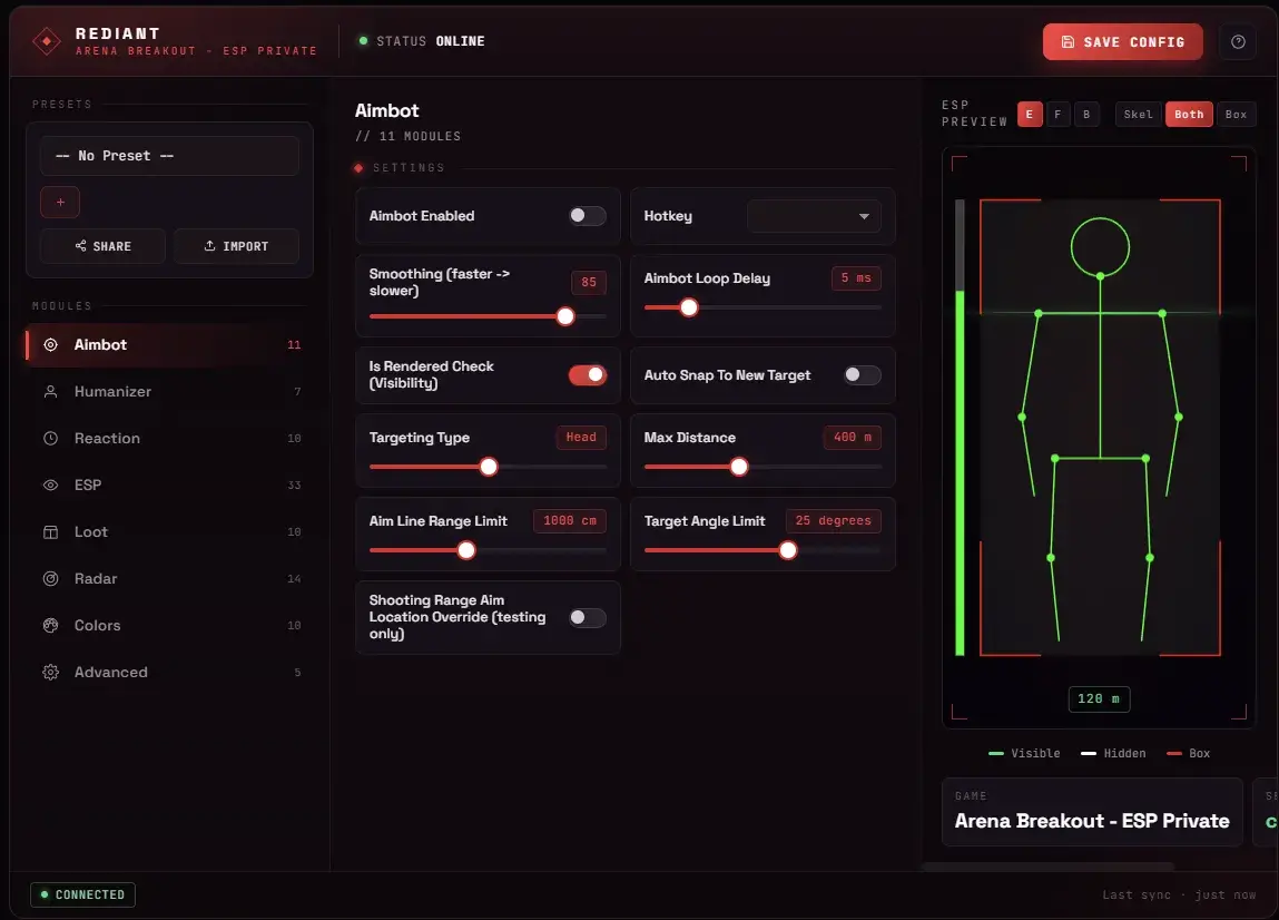 REDIANT cheat for Arena Breakout