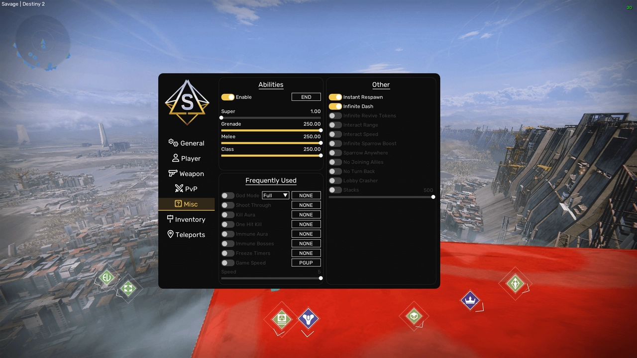 Savage чит для Destiny 2
