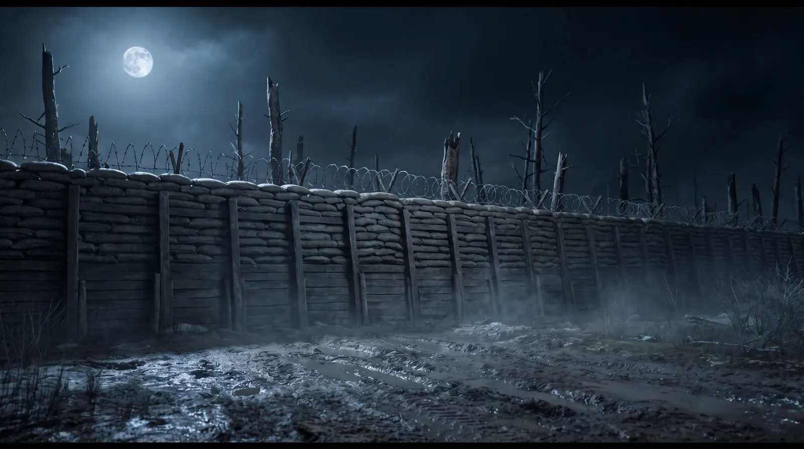 Battlefield 1 cheats: a moonlit Battlefield 1 scene